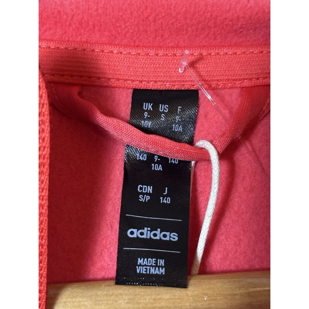 NWT Adidas Disney Kids Track Jacket Small - Orange Mickey Mouse Full Zip Fleece